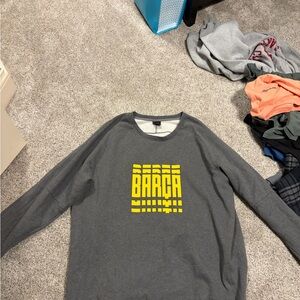 Nike Gray Sweatshirt with Yellow Graphic